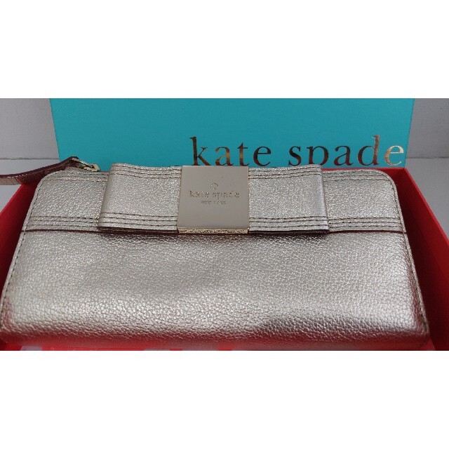 kate spade new york(ケイトスペードニューヨーク)のケイトスペード　ゴールド長財布 メンズのファッション小物(長財布)の商品写真