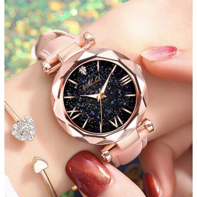 803【新商品】レディース★腕時計★クォーツ★シンプル★ピンク色 レディース レディースのファッション小物(腕時計)の商品写真