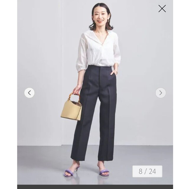 UNITED ARROWS(ユナイテッドアローズ)のUNITED ARROWS★ストレートパンツ★ネイビー レディースのパンツ(カジュアルパンツ)の商品写真