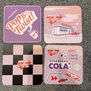 スタバ　コーラフラペチーノ　コースター　4点セット(テーブル用品)