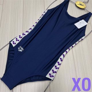 アリーナ(arena)のarena　アリーナ　女性用水着　ネイビー×パープル　XOサイズ　新品(水着)