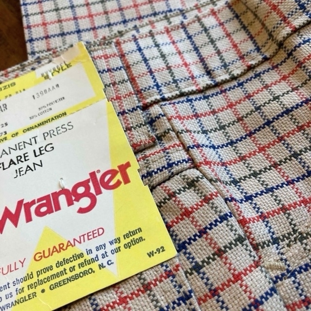 Wrangler チェックフレアパンツ 70s