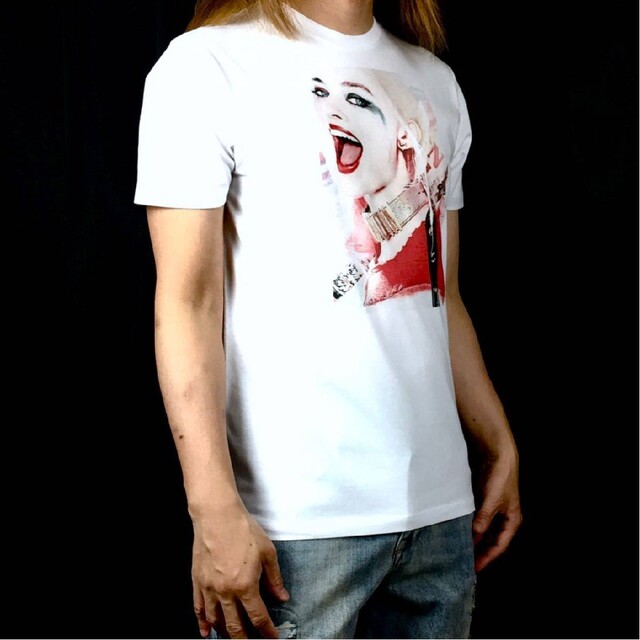 新品 ハーレイクイン DCコミック マーゴットロビー プリント Tシャツ メンズのトップス(Tシャツ/カットソー(半袖/袖なし))の商品写真