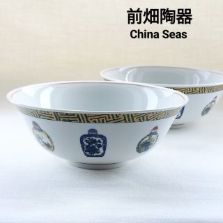 前畑陶器 China Seas チャイナシーズ ラーメン鉢 どんぶり 2個 前畑陶器 China Seas チャイナシーズ ラーメン鉢 どんぶり 2個