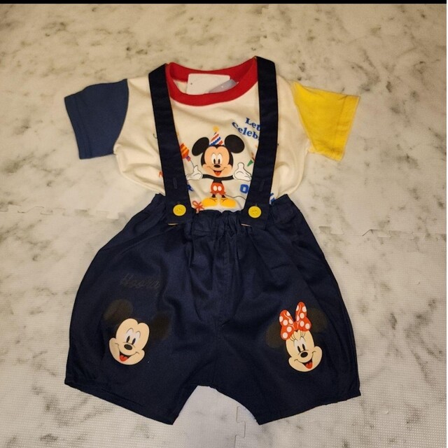 Disney(ディズニー)のバースデイ ミッキーパンツ 2点 キッズ/ベビー/マタニティのベビー服(~85cm)(パンツ)の商品写真