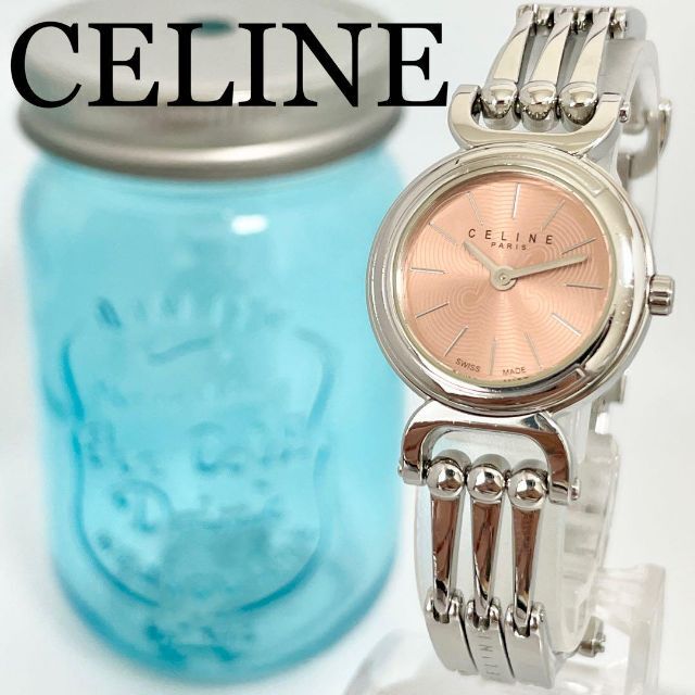 celine - 277 CELINE セリーヌ時計　レディース腕時計　ラウンド型　ピンク　箱付き