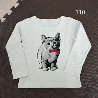 アースミュージックアンドエコロジー(earth music & ecology)の110 猫ちゃんカットソー(Tシャツ/カットソー)