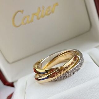 Cartier - カルティエ Cartier ラブリング ハーフダイヤ 3P リング・指 