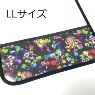 LLサイズ スプラトゥーン柄 ランドセルカバー ブラック(外出用品)