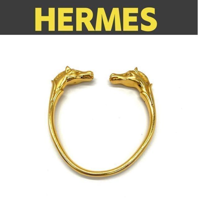 Hermes - エルメス HERMES シュバルホース バングル ゴールドカラー