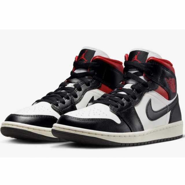 Nike WMNS Air Jordan 1 Mid Black/Gym Red - スニーカー