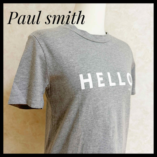 Paul Smith(ポールスミス)の希少  ポールスミス 展 限定 HELLO Tシャツ　グレー　S レディースのトップス(Tシャツ(半袖/袖なし))の商品写真