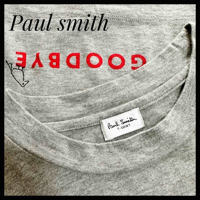 Paul Smith(ポールスミス)の希少  ポールスミス 展 限定 HELLO Tシャツ　グレー　S レディースのトップス(Tシャツ(半袖/袖なし))の商品写真