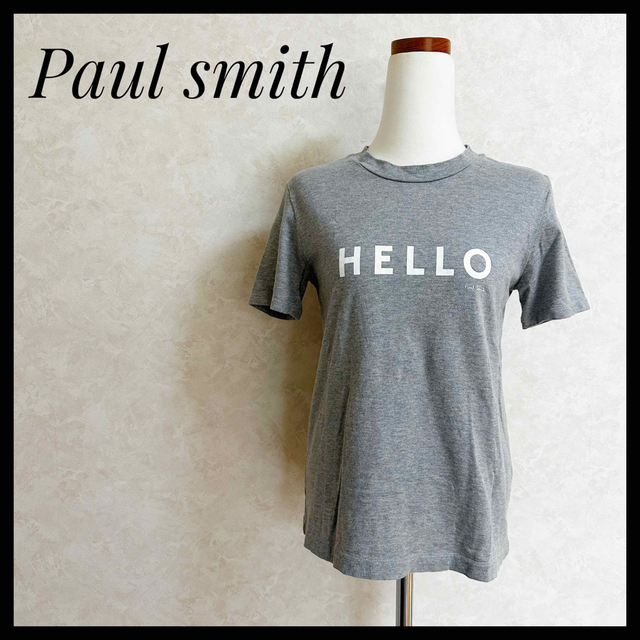 Paul Smith(ポールスミス)の希少  ポールスミス 展 限定 HELLO Tシャツ　グレー　S レディースのトップス(Tシャツ(半袖/袖なし))の商品写真