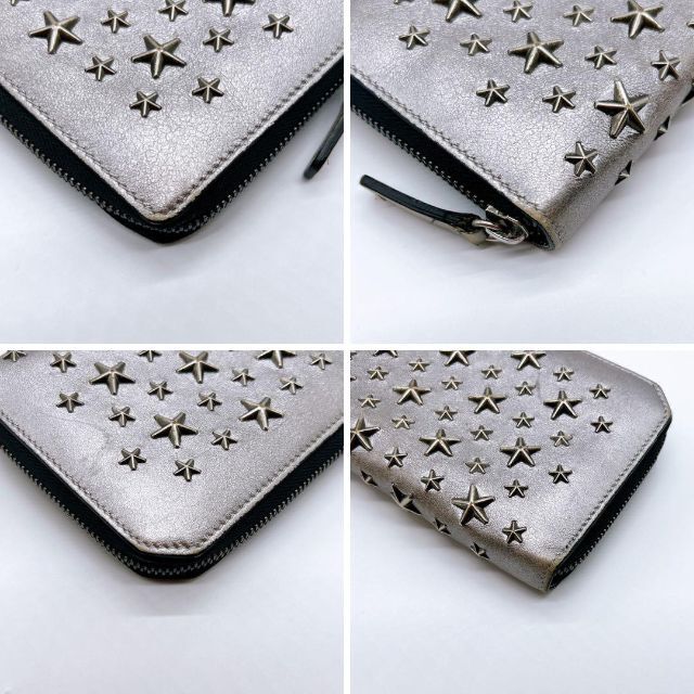 良品】JIMMY CHOO CARNABY GANMETAL 長財布-