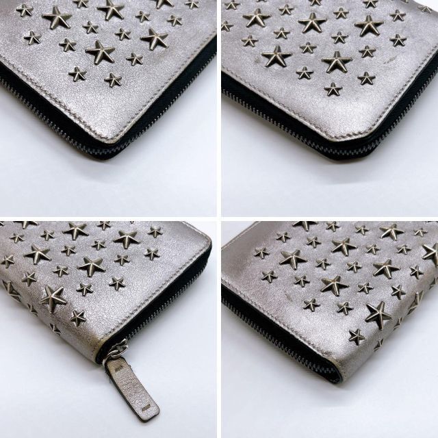 良品】JIMMY CHOO CARNABY GANMETAL 長財布-