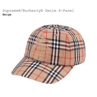 シュプリーム(Supreme)のsupreme burberry denim キャップ(キャップ)