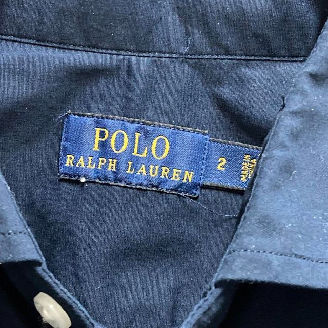 POLO RALPH LAUREN(ポロラルフローレン)のポロ ラルフローレン　レディース　長袖　シャツ　ブラウス　濃紺　ポニー刺繍 レディースのトップス(シャツ/ブラウス(長袖/七分))の商品写真