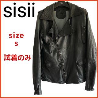 シシ(sisi)の【送料無料】シシ　sisii ダブルライダース　レザー  ジャケット　黒(ライダースジャケット)