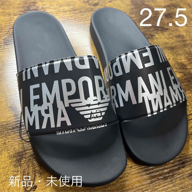 新品 EMPORIO ARMANI エンポリオアルマーニ シャワーサンダル 黒