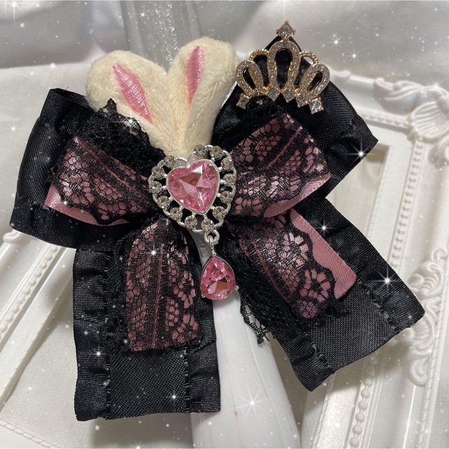 キンブレリボン ❤︎ 黒 × ピンク ❤︎ エンタメ/ホビーのタレントグッズ(アイドルグッズ)の商品写真