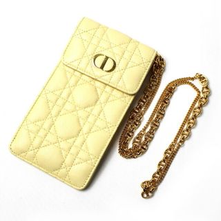 ディオール(Dior)のDior ディオール  CARO カロ フォンホルダー ショルダーバッグ イエロー S5105UWHC チェーンショルダー レディース【中古】【美品】(ショルダーバッグ)