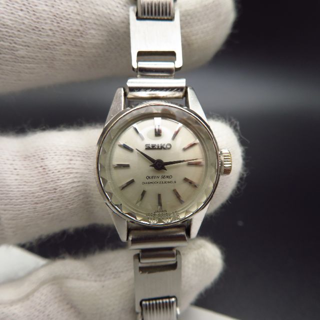 QUEEN SEIKO 手巻き腕時計 14KWG張 メダリオン カットガラス www.kcc