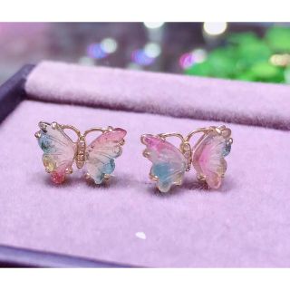 ⭐︎【高級】トルマリン ピアス k18 15x5.9mm | lea-partners.com