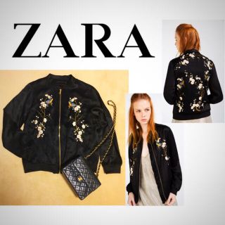 ザラ(ZARA)の【ZARA】大人気 フラワー刺繍 スカジャン+.＊ アウター 桜 (スカジャン)