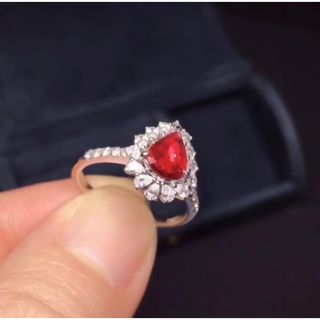 ⭐天然 ルビー ダイヤモンド リング k18 0.52ct