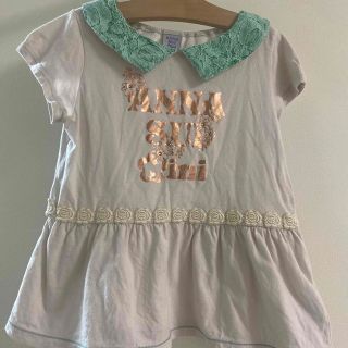 アナスイミニ(ANNA SUI mini)のアナスイミニ110.120☺︎襟付きロゴトップス　マリメッコ、ファミリア好きに(Tシャツ/カットソー)