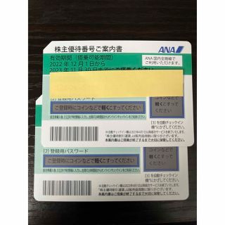 エーエヌエー(ゼンニッポンクウユ)(ANA(全日本空輸))のANA 全日空　株主優待券　2セット(その他)