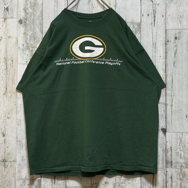 Majestic×NFLグリーンベイ・パッカーズ ビッグロゴ 緑2XL Tシャツ