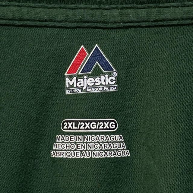 Majestic×NFLグリーンベイ・パッカーズ ビッグロゴ 緑2XL Tシャツ