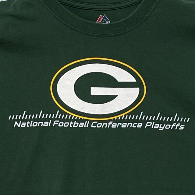 Majestic×NFLグリーンベイ・パッカーズ ビッグロゴ 緑2XL Tシャツ
