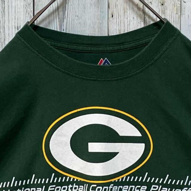 Majestic×NFLグリーンベイ・パッカーズ ビッグロゴ 緑2XL Tシャツ