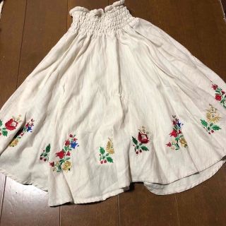 パラビオン(Par Avion)の【訳あり】パラビオン　お花刺繍スカート(ロングスカート)