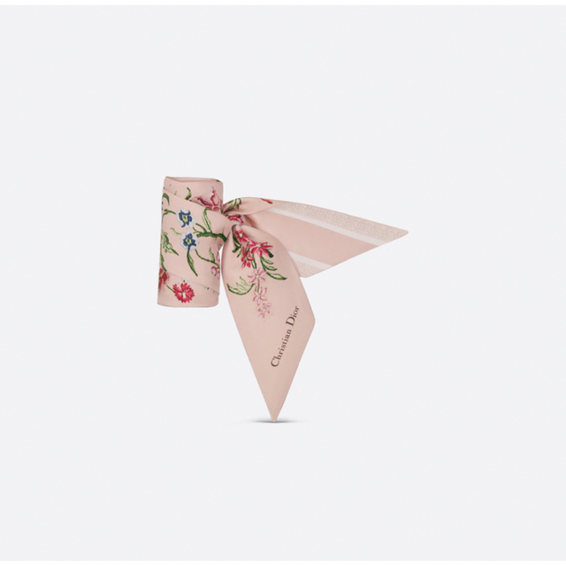 Christian Dior(クリスチャンディオール)のディオール DIOR PETITES FLEURS ミッツァ スカーフ ピンク レディースのファッション小物(バンダナ/スカーフ)の商品写真