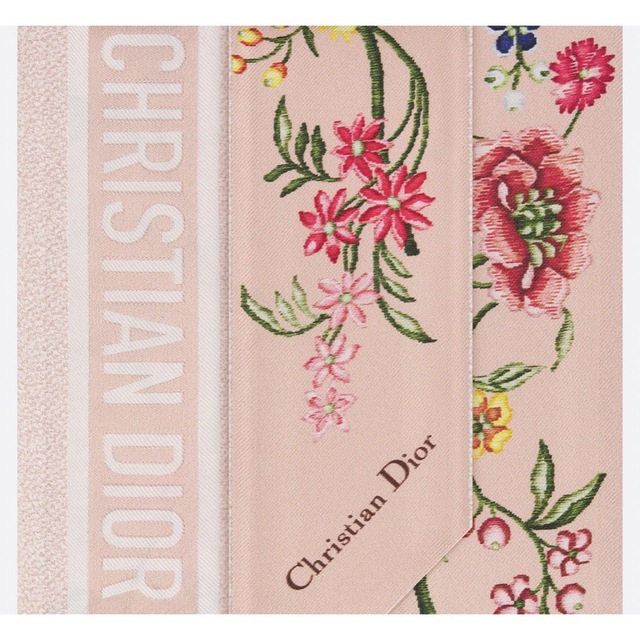 Christian Dior(クリスチャンディオール)のディオール DIOR PETITES FLEURS ミッツァ スカーフ ピンク レディースのファッション小物(バンダナ/スカーフ)の商品写真