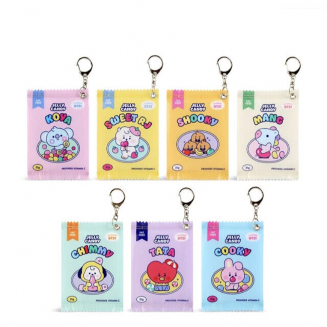 BT21(ビーティーイシビル)のBT21 JELLY CANDY ポーチS.  RJ ジン レディースのファッション小物(名刺入れ/定期入れ)の商品写真