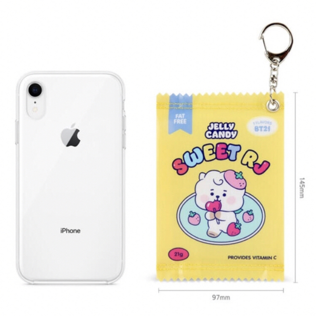 BT21(ビーティーイシビル)のBT21 JELLY CANDY ポーチS.  RJ ジン レディースのファッション小物(名刺入れ/定期入れ)の商品写真