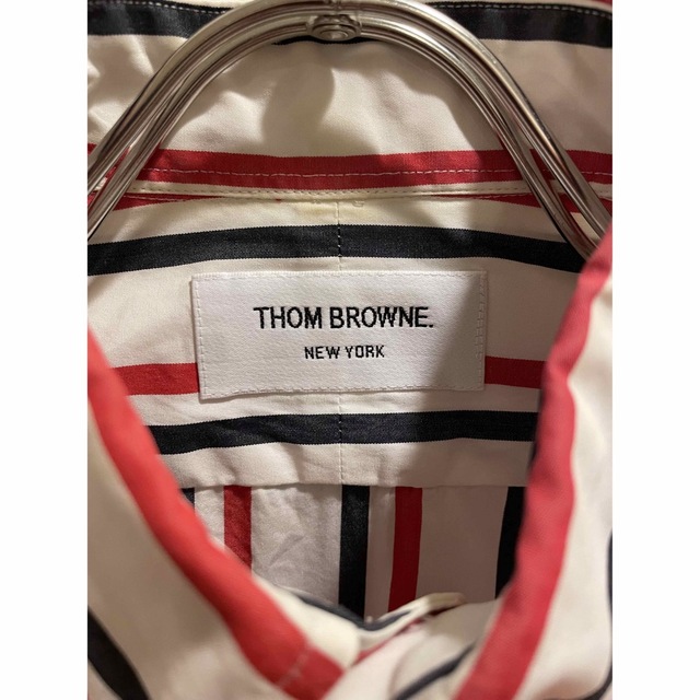 THOM BROWNE(トムブラウン)のTHOM BROWNE トムブラウン トリコロールシャツ サイズ0 レア 希少品 メンズのトップス(シャツ)の商品写真
