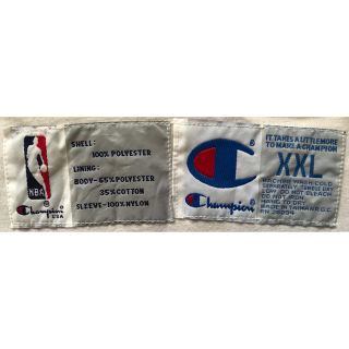 最高のカラー配色 90's Champion 76ers ポリジャケット XXL