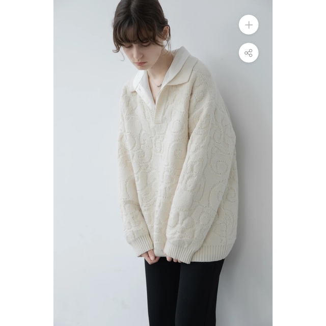 UNISEX SWIRL JACQUARD KNIT レディースのトップス(ニット/セーター)の商品写真