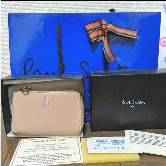 Paul Smith(ポールスミス)の【箱 紙袋 付き】Paul Smith ポールスミス　牛革　キーケース　小銭入れ レディースのファッション小物(キーケース)の商品写真