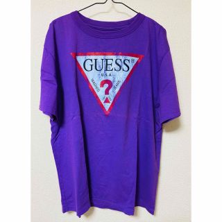 ゲス(GUESS)の【美品】GUESS ゲス Mサイズ Tシャツ 紫 パープル(Tシャツ/カットソー(半袖/袖なし))