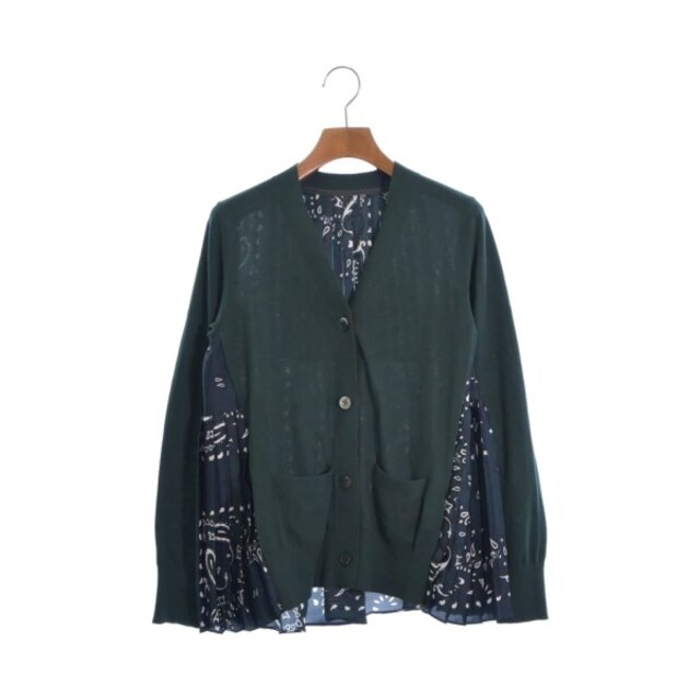 sacai サカイ カーディガン 1(S位) 緑x白等(総柄) 【古着】【中古