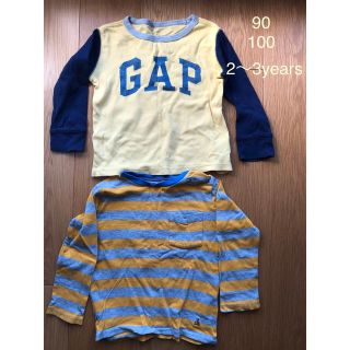 ベビーギャップ(babyGAP)のBABY GAPのロンT 2枚　黄色　ブルー　95 100(Tシャツ/カットソー)