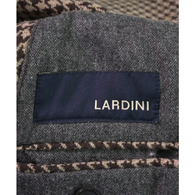 LARDINI コート（その他） 46(M位) ベージュx茶(千鳥格子)