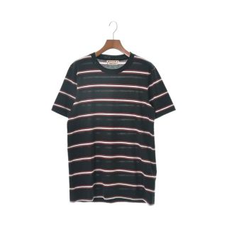 MARNI マルニ Tシャツ・カットソー 46(M位) 黒x白x赤(ボーダー) 【古着】【中古】